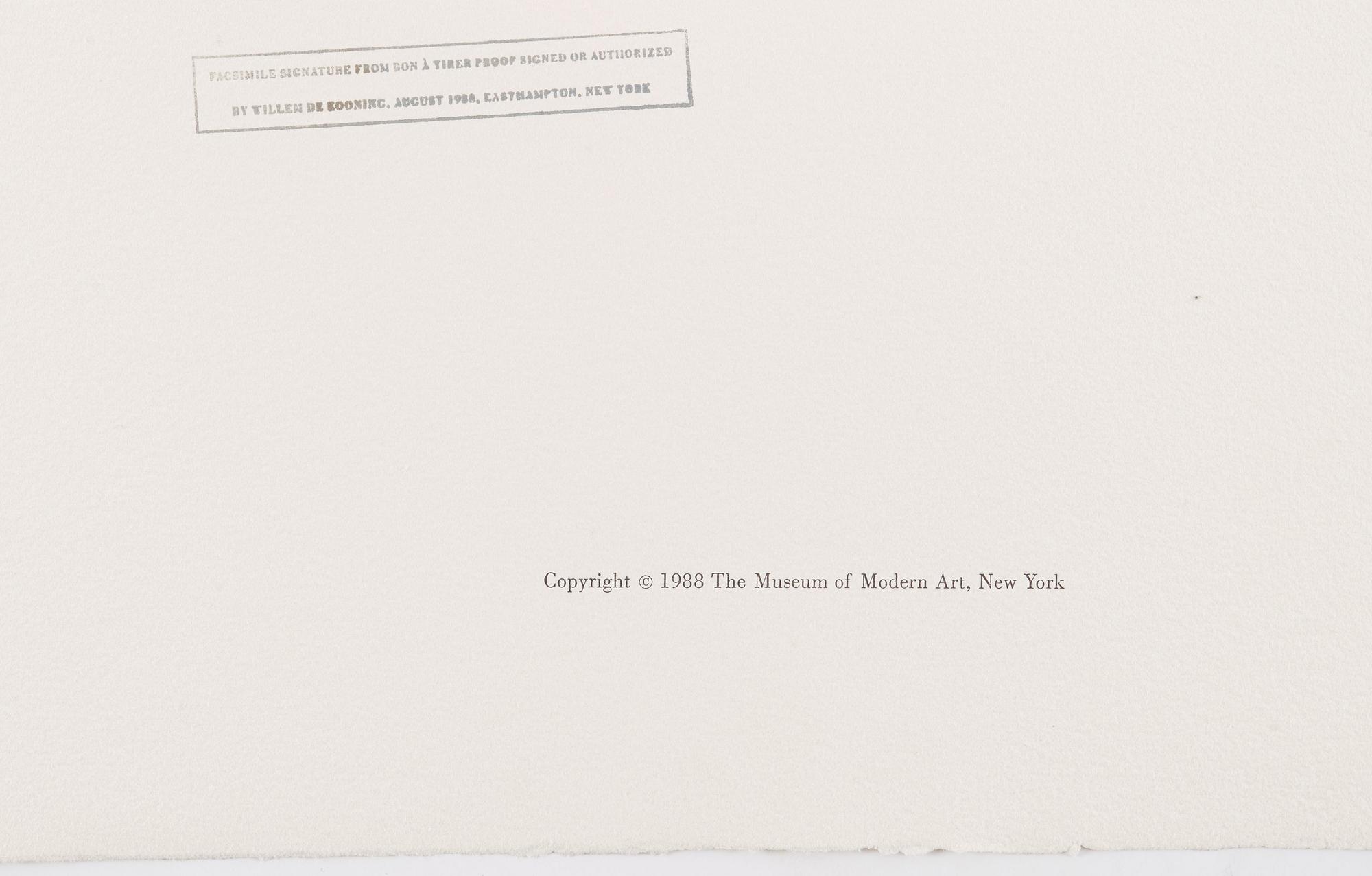 Willem de Kooning, "Seventeen Lithographs for Frank O'Hara".