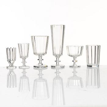 Elis Bergh, glasservis, 65 delar, "Karlberg", Kosta.