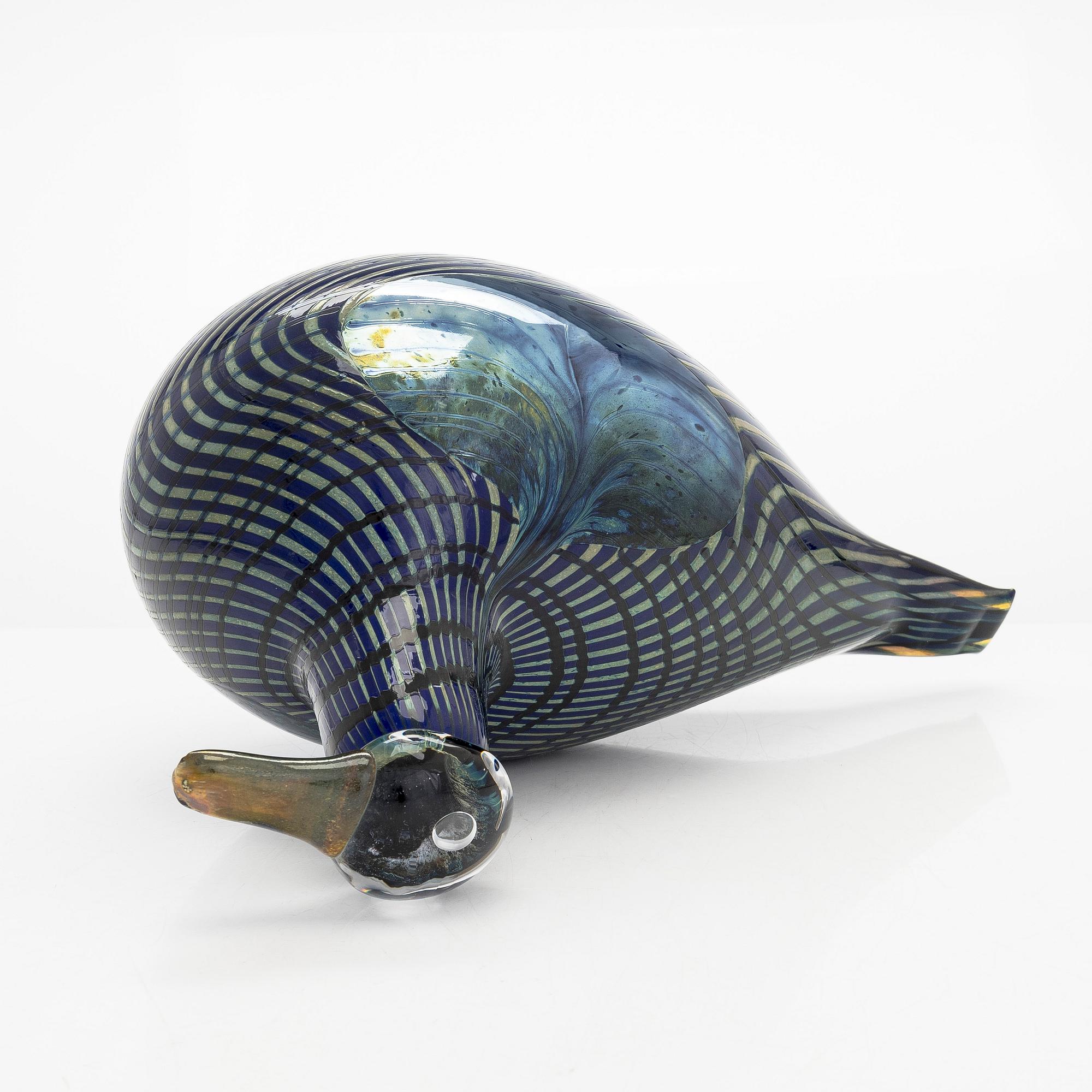 Oiva Toikka, glassfågel, signerad Oiva Toikka Nuutajärvi Notsjö 557/1000.