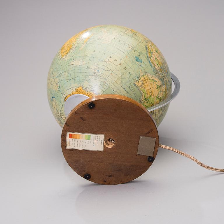 MAAPALLO, "Räthin fyysinen pallokartta, laatinut prof. Arthur Krause", Saksa. 1930/40-luku.