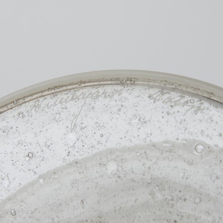 BÅLSKÅL, glas, "Sargasso"-serien, signerad Nuutajärvi Notsjö. Formgiven 1966.