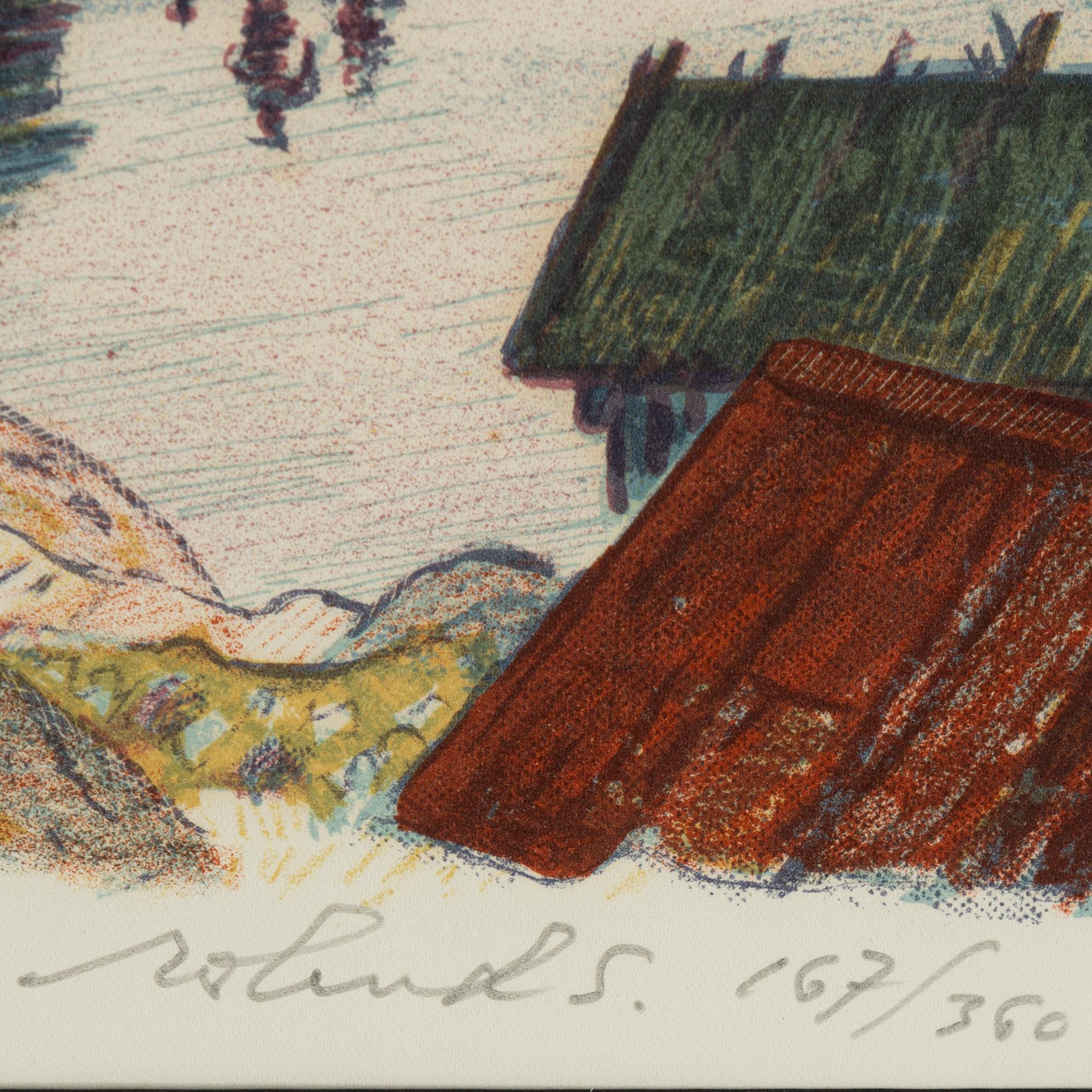 Roland Svensson, lithograph in colours, signed 167/360.