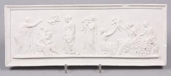 RELIEF, parian, Kunglig Dansk, Eneret. 1800-talets mitt. Efter Thorwaldsen.