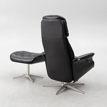 Hjort Knudsen, fåtölj och fotpall, Danmark.