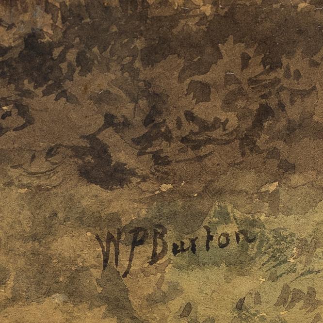 UNKNOWN ARTIST, 19/20th CENTURY, watercolour, signed W.P. Burton.