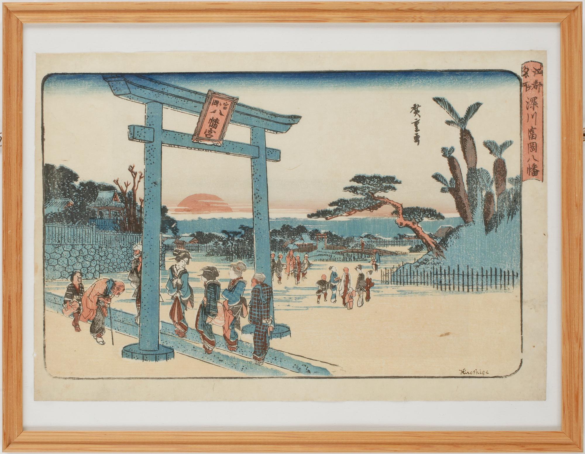 ANDO HIROSHIGE, träsnitt 2 st.