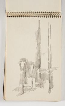 Lotte Laserstein, 10 små skissblock med teckningar.