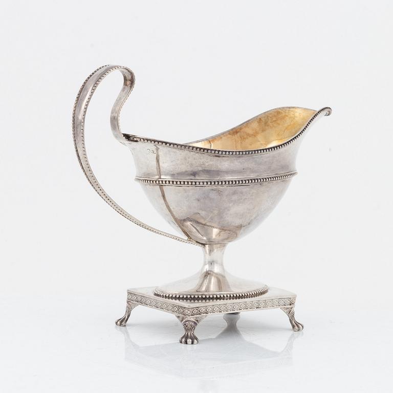 A Gustavian silver sauce boat, Norrköping, Sweden, 1796.