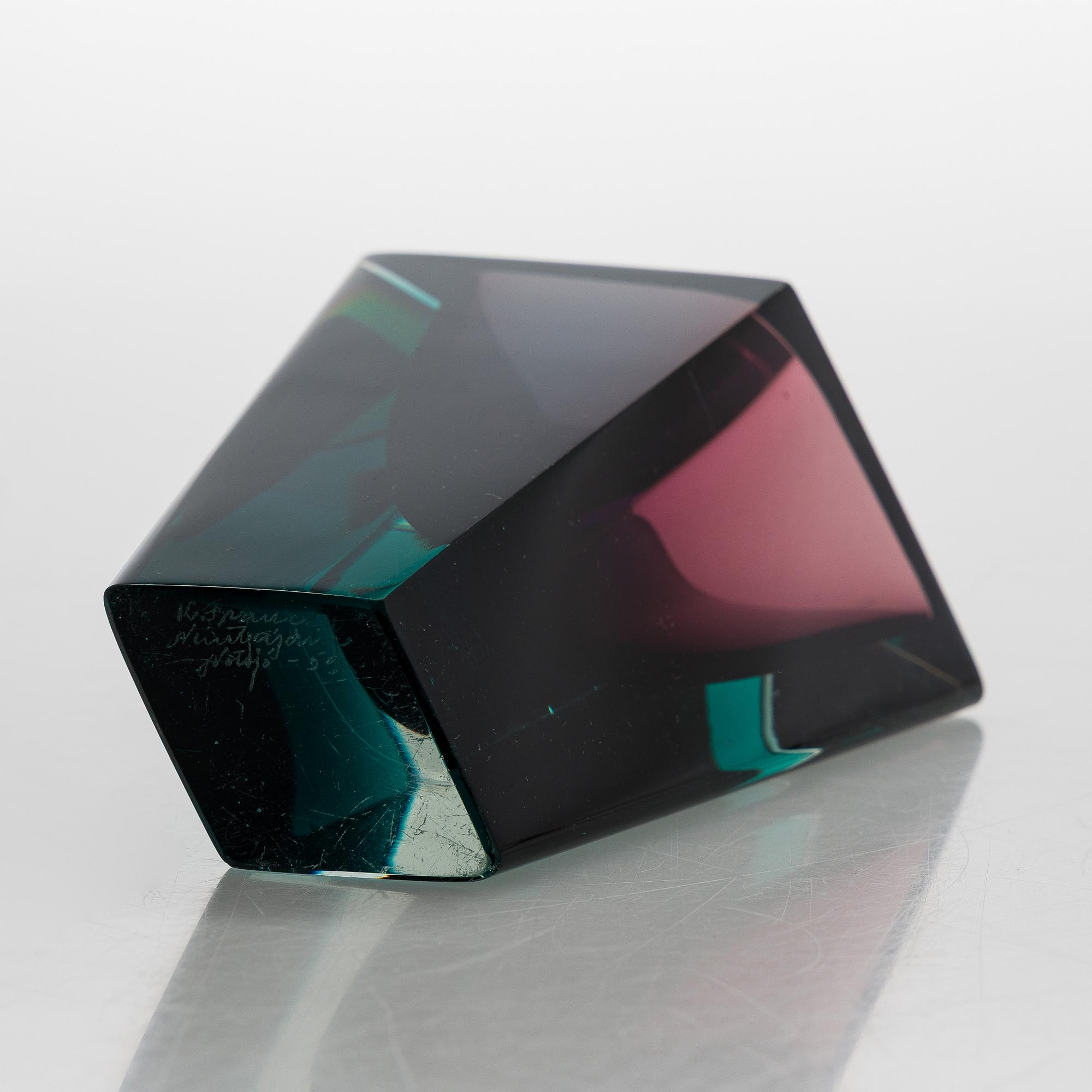 Kaj Franck, a 'Prisma' vase, signed K. Franck, Nuutajärvi Notsjö -59.