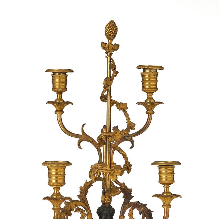Kandelaber, för fyra ljus, Parisarbete, François Rémonds art, 1700-talets slut, Louis XVI.