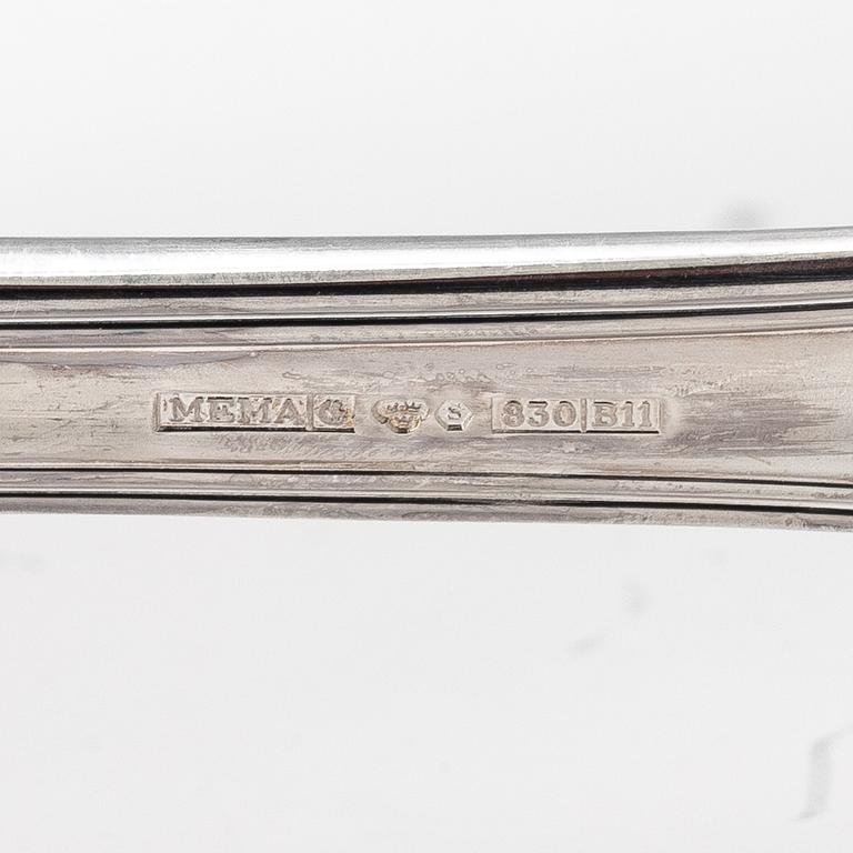 A silver cutlery set, model "Old Danish", mostly with mark of Cohr, Denmark (157 pieces).