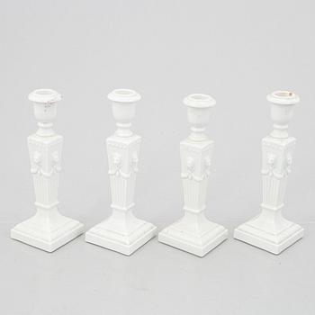 Four porcelain candlesticks, Royal Copenhagen, Denmark, 1967.