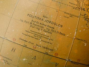 JORDGLOB, Räth Politiska Jordglob, 1900-talets andra hälft.