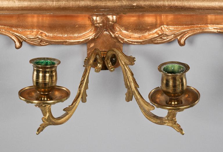 SPEGELLAMPETT, nyrokoko, sent 1800-tal.