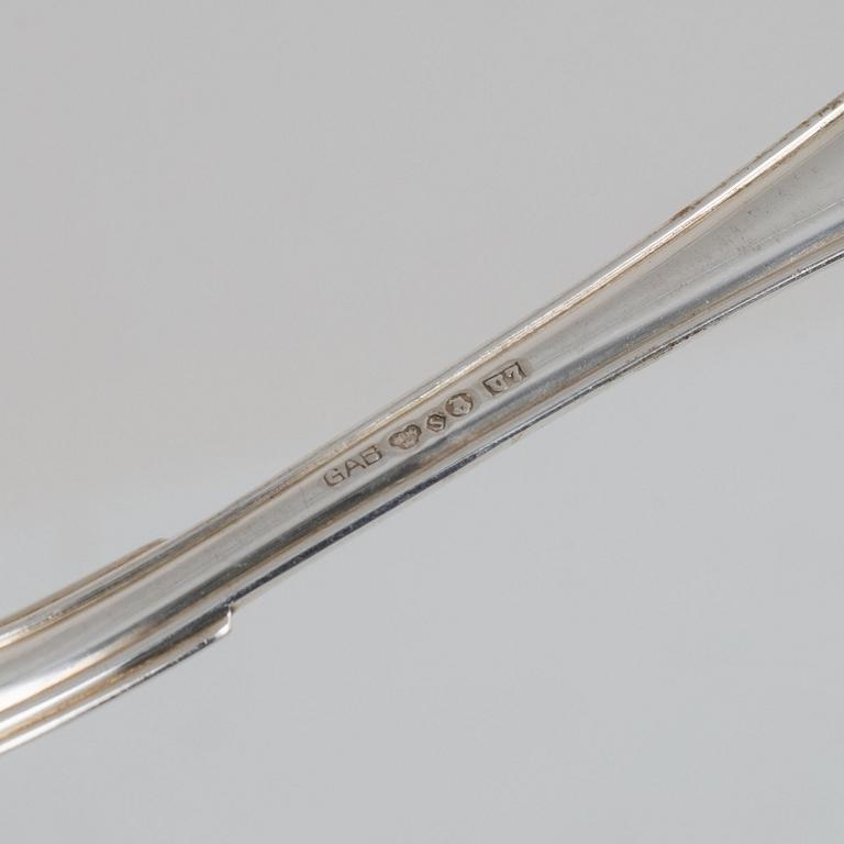 Twelve Swedish Silver Spoons, mark of GAB, Stockholm 1922.