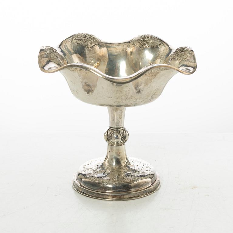Gustav Dahlgren, bowl on foot, silver, Malmö 1862.
