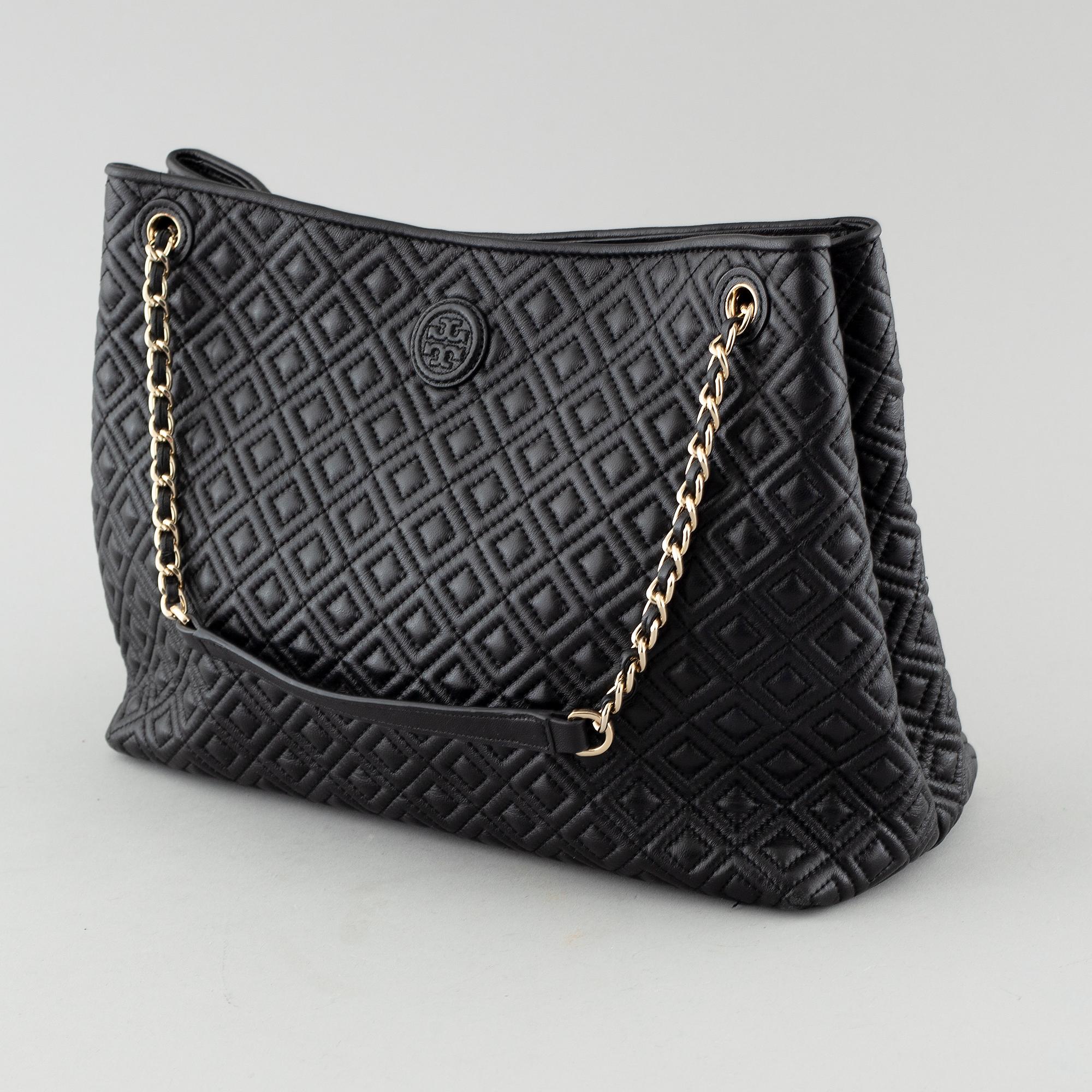 TORY BURCH, "Flemming" väska och plånbok.