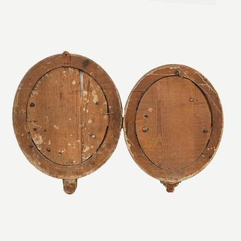 Mirror sconces a pair, late Gustavian around 1800.