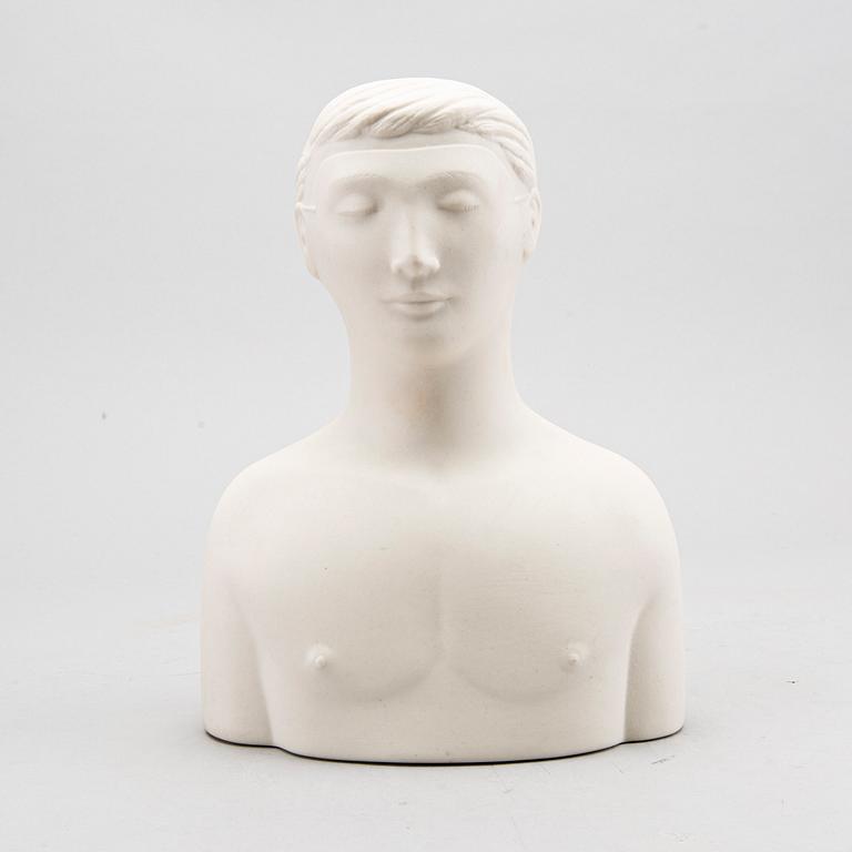 STIG LINDBERG, parian, "Mannen med mask", Gustavsberg.