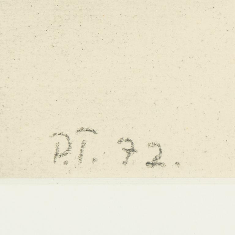 Peter Tillberg, charcoal on paper, signed and dated 72.