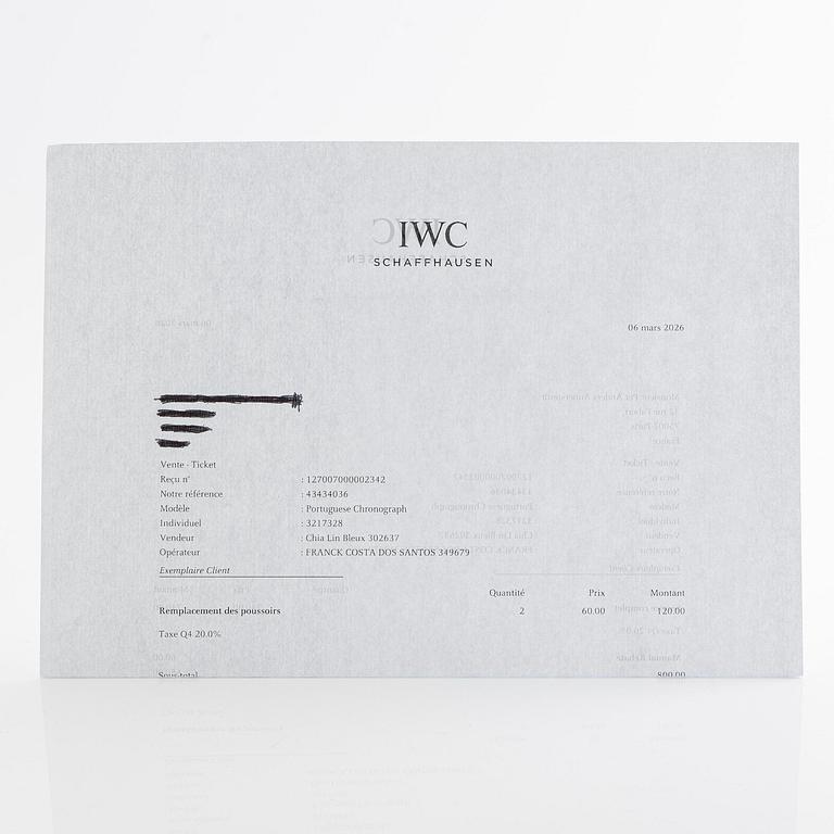 IWC, Portuguese Chrono, ca 2007.