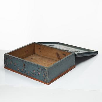 A 19th century wooden box, Sweden.