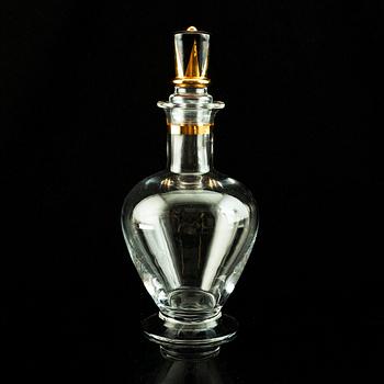 Gunnar Cyrén, a set of six "Devil" shot glasses and a decanter from the "Nobel" series, Orrefors Sweden post 1996.