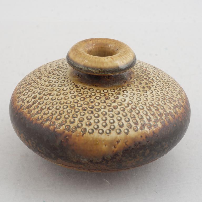 Stig Lindberg, a stoneware vase, Gustavsbergs studio 1964.