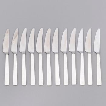 BERTEL GARDBERG, a 108-piece set of "Birgitta" silver cutlery, marked BG, Hopeatehdas oy, Helsinki 1956-61.