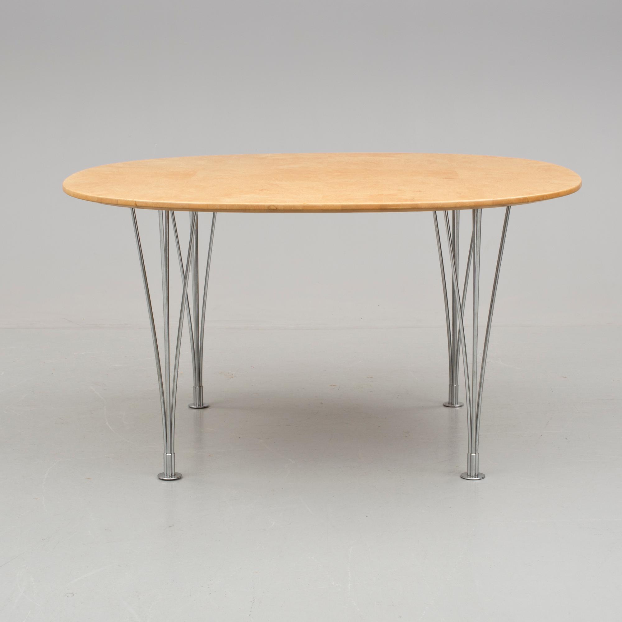 PIET HEIN och BRUNO MATHSSON, bord, "Supercirkel", Mathsson International, Värnamo, 1900-talets fjärde kvartal.