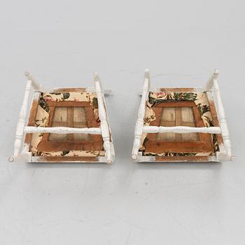 A pair of Gustavian chairs by J. Lindgren (master in Stockholm 1770-1800).