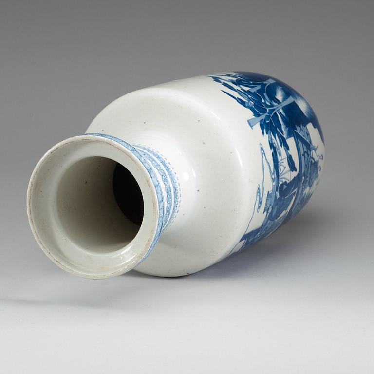 A  blue and withe vase, 20th Century with Kangxi six character mark.