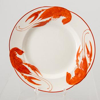 A set of 7 pieces of crayfish service. Early/first half of the 20th century.