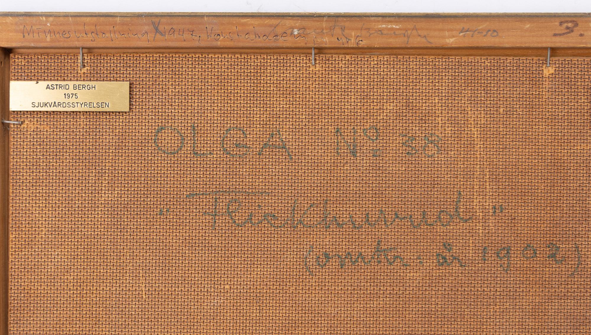 Svante Bergh, "Flickhuvud" (Olga).