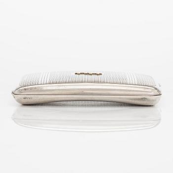 Cigarettetui, silver, Art déco,  Sheffield 1929.