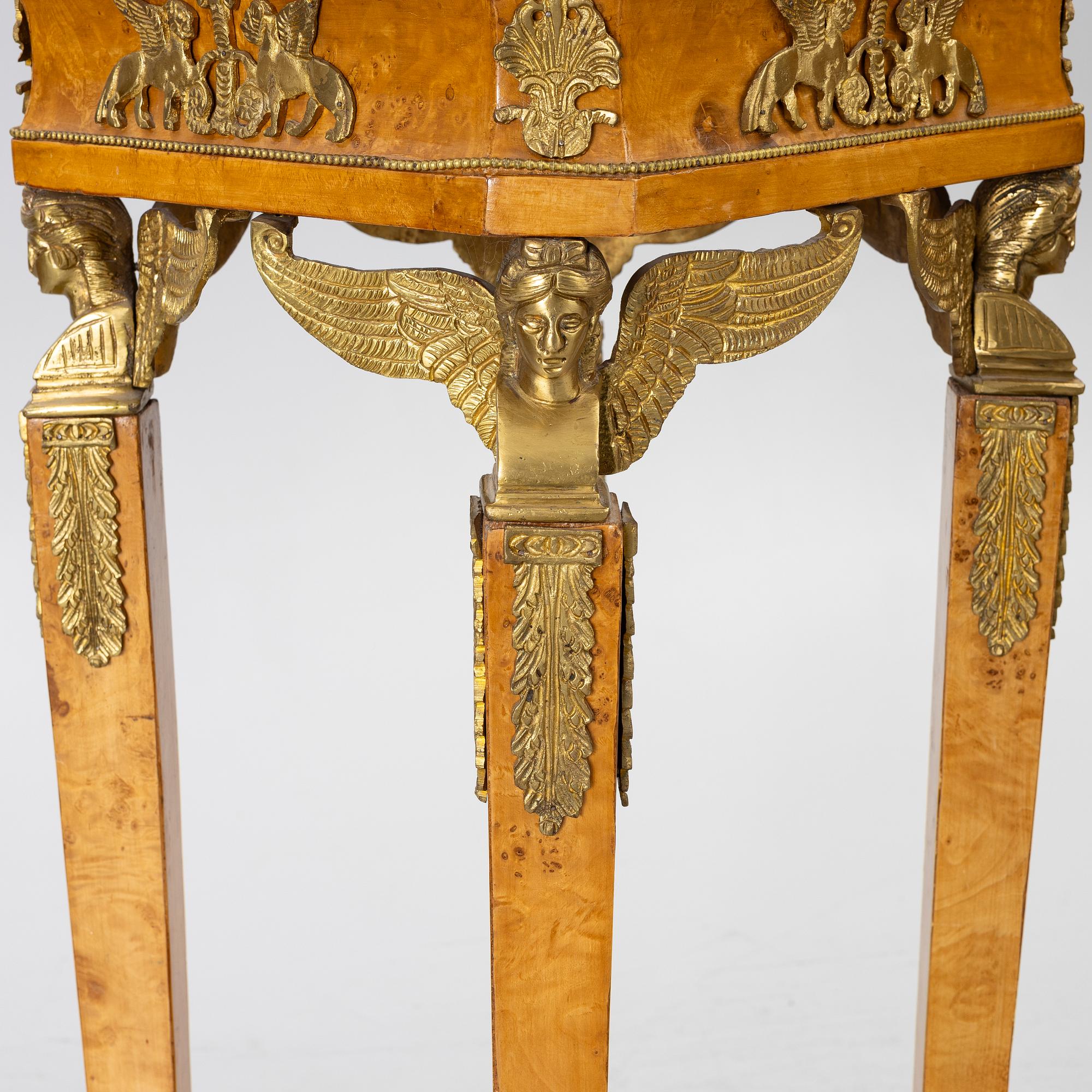 Pedestals, a pair, Empire style, around the year 2000.