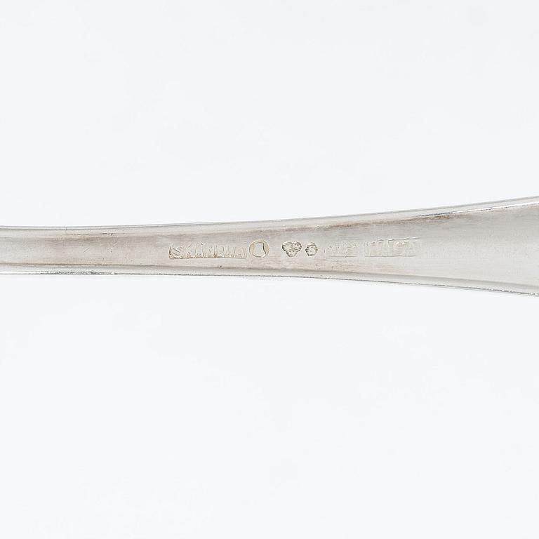 32 silver tea and coffee spoons, two diffrent models, Sweden, 20th century.