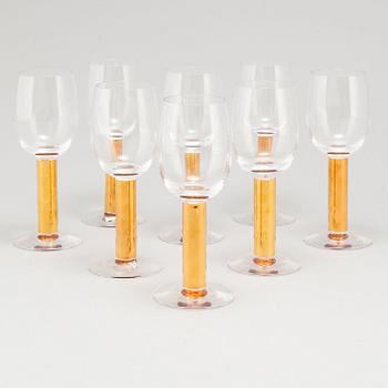 Eight 'Nobel' wine glasses by Gunnar Cyrén.