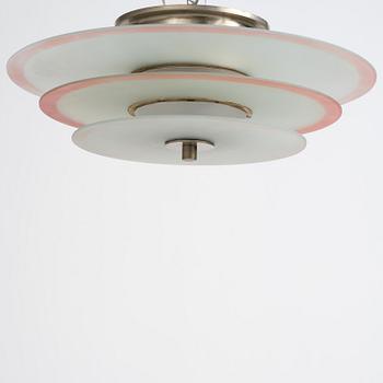 Harald Notini, taklampor, ett par, modell "10401", Arvid Böhlmarks Lampfabrik, Stockholm, 1930-tal.