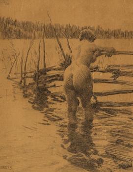 ANDERS ZORN, etching, 1913, signed in pencil.