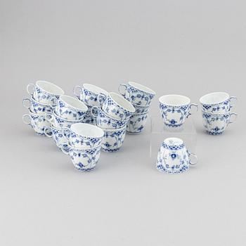 Royal Copenhagen, a part 'Musselmalet' coffee and tea service, Denmark (57 pieces).