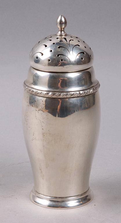 SOCKERBÖSSA, silver, Christian F Heise,  Danmark, 1917. Tot ca 260 g.