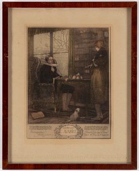 ANDRÉ LAMBERT, färgetsningar, 8 st.