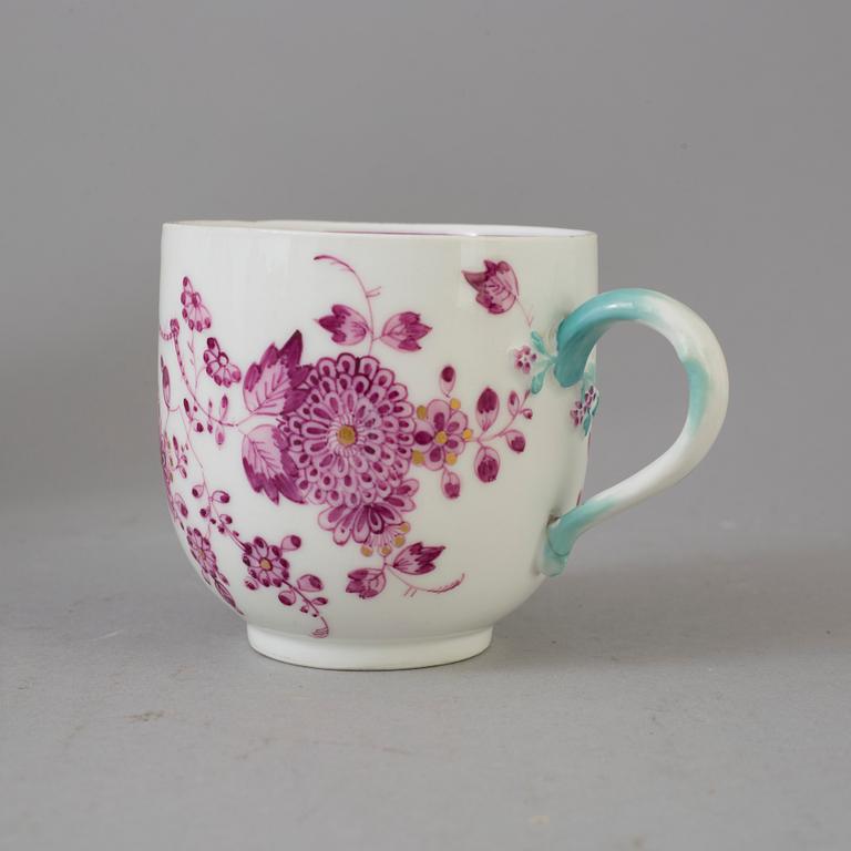 TE/KAFFESERVIS, 18 delar, porslin, Meissen.