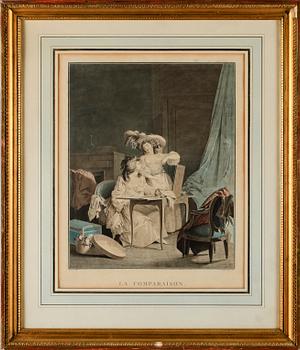 Francois Janinet · FRANCOIS JANINET, färggravyr, 1786.