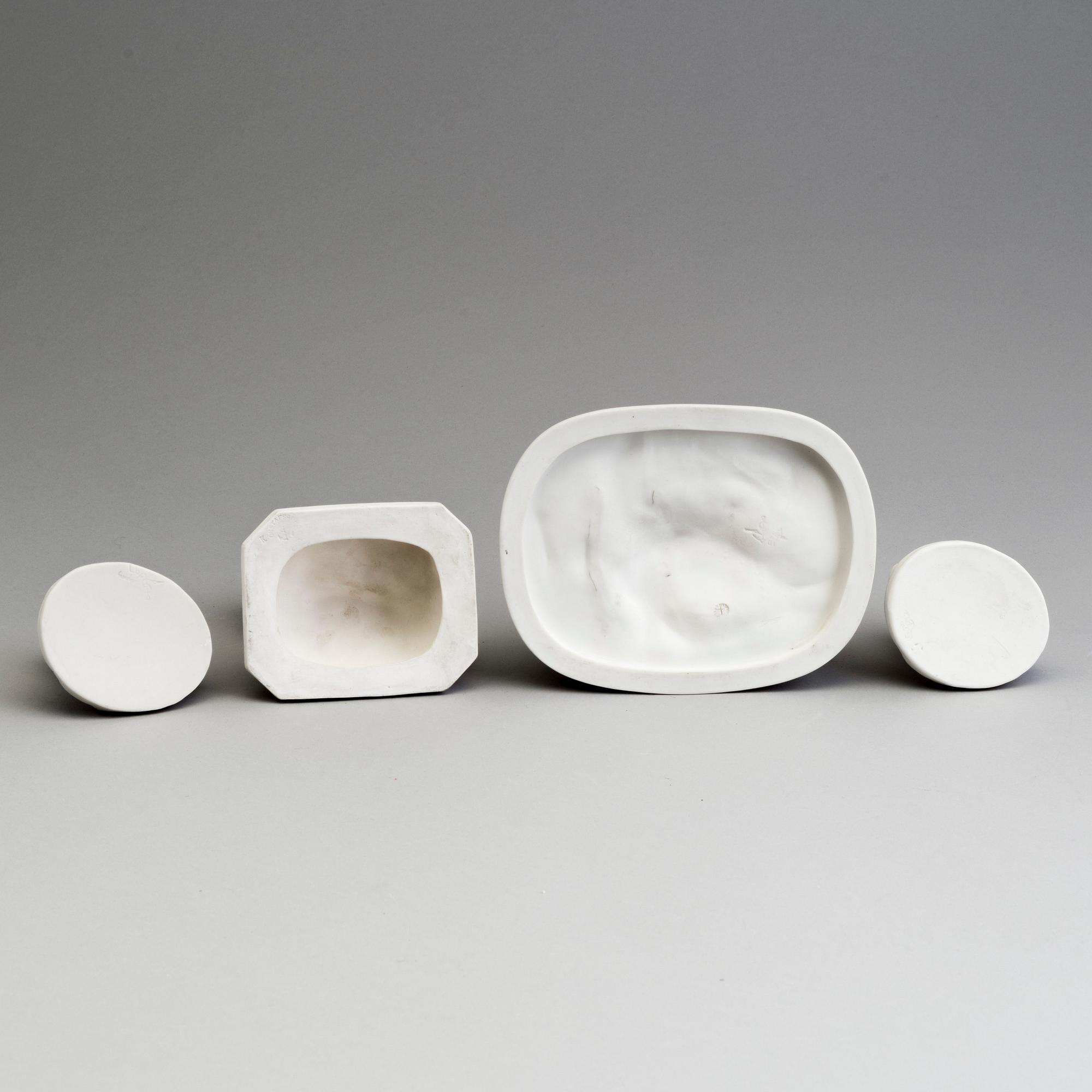 FOUR PARIAN FIGURES, Gustafsberg, ca 1900.