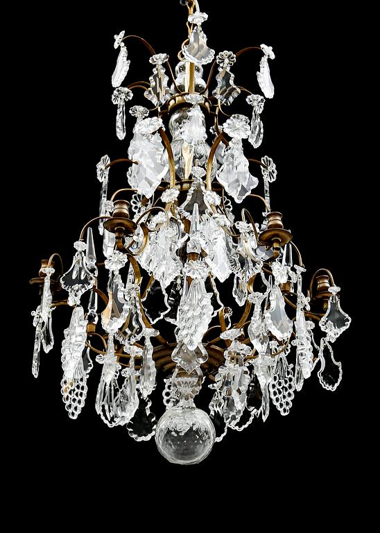 LJUSKRONA, barockstil, 1900-/2000-tal. Höjd 86 cm.