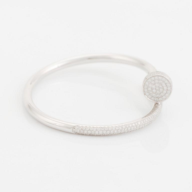 Cartier armband "Juste en Clou" 18K vitguld med runda briljantslipade diamanter.