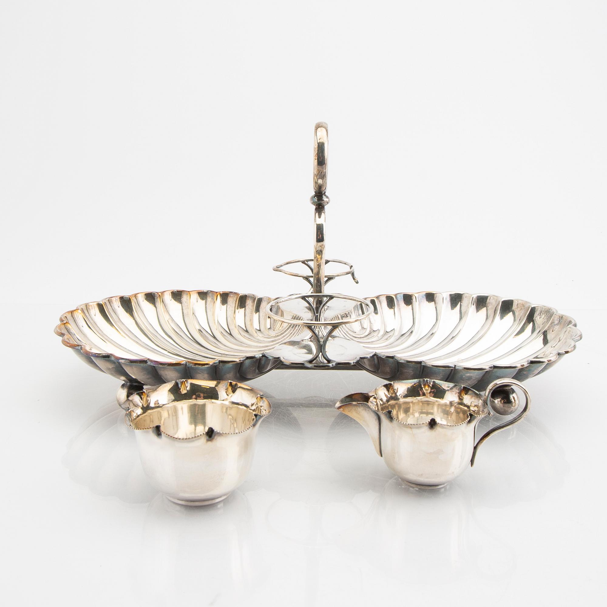A set of four epns serving dishes first half of the 20th century.
