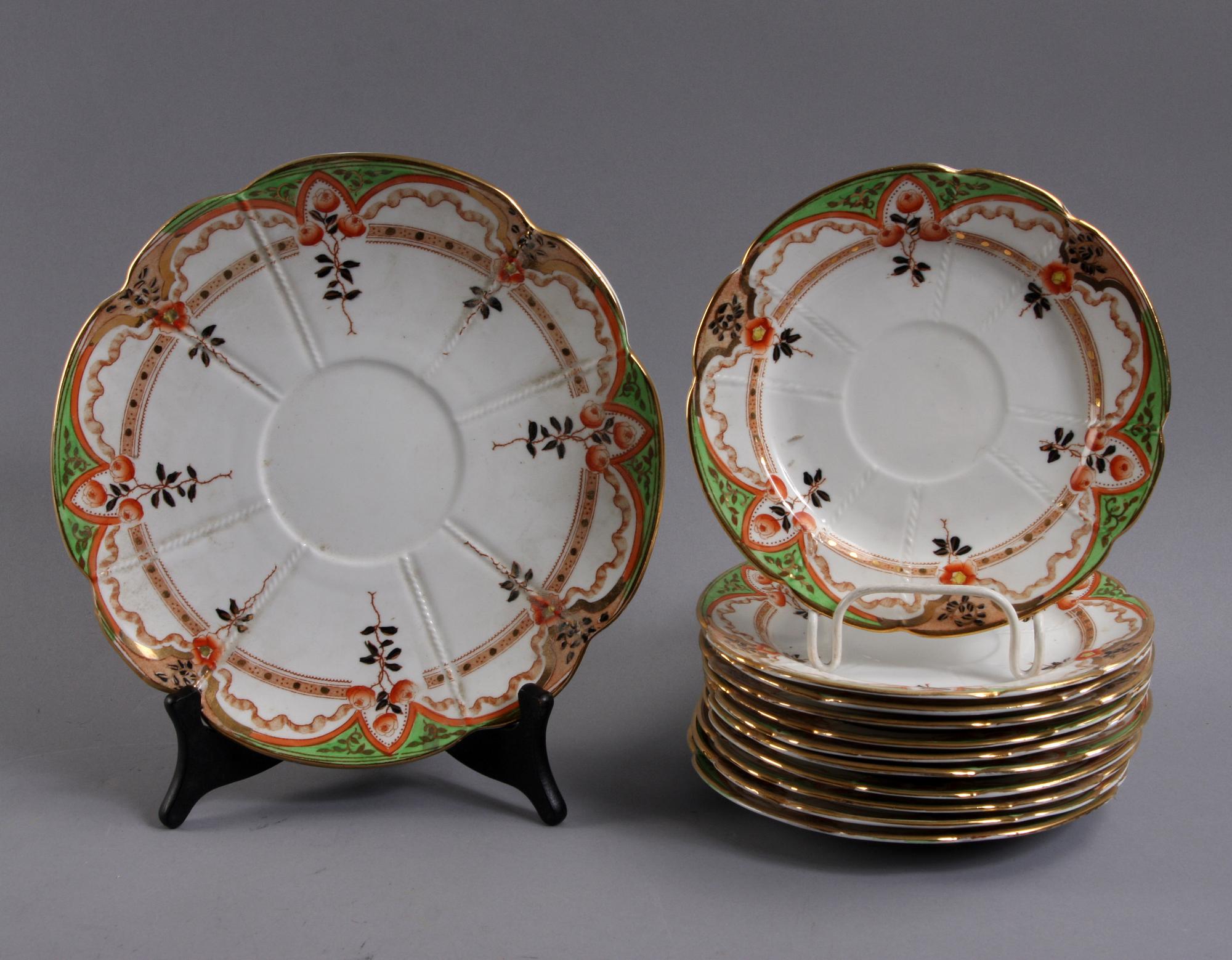 FRUKTSERVIS, 12 delar, porslin, Duchess China, England.